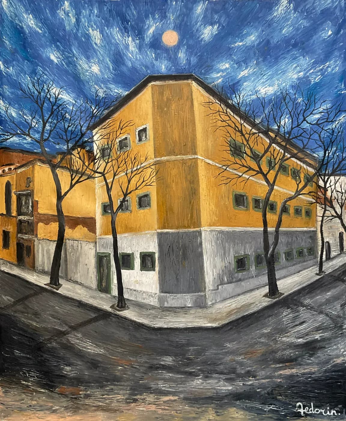 24 de Noviembre & Adolfo Alsina, CABA | Mystical Landscapes Oil Painting — oil painting by Porfirii Fedorin, 2025