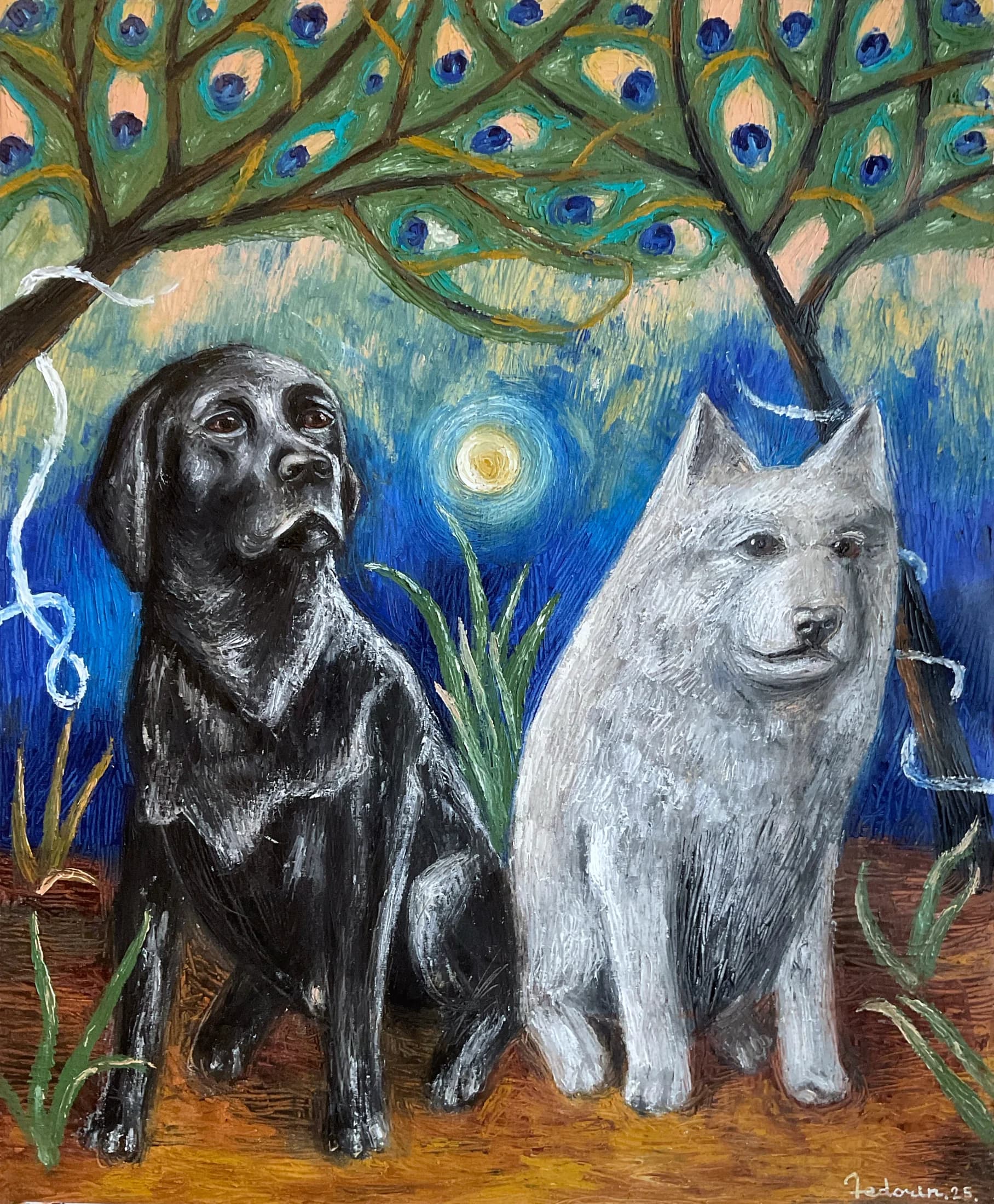 A Successful Acquaintance | Creatures & Beasts Oil Painting — oil painting by Porfirii Fedorin, 2025