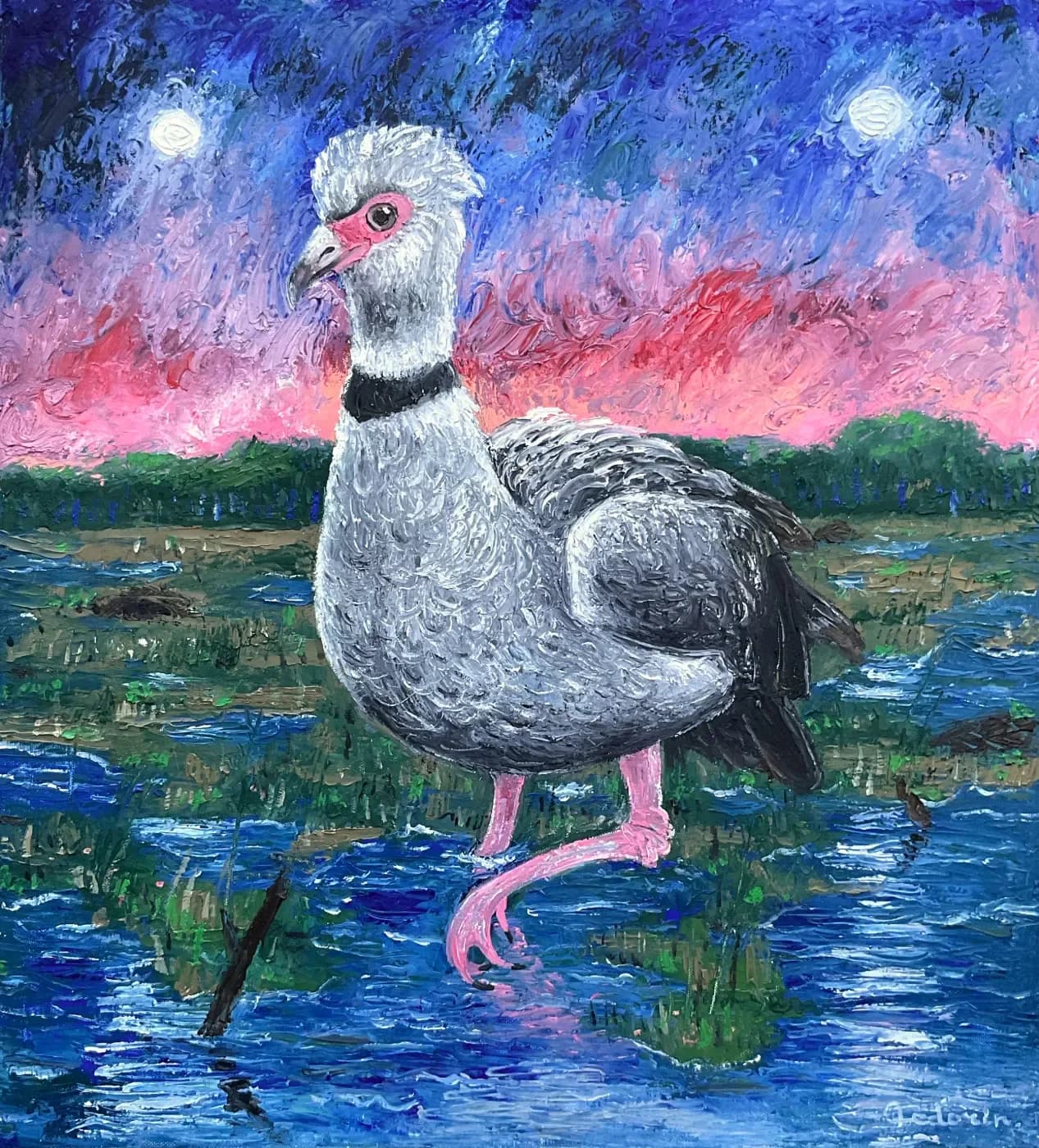 Alone in the Field — oil painting by Porfirii Fedorin, 2026