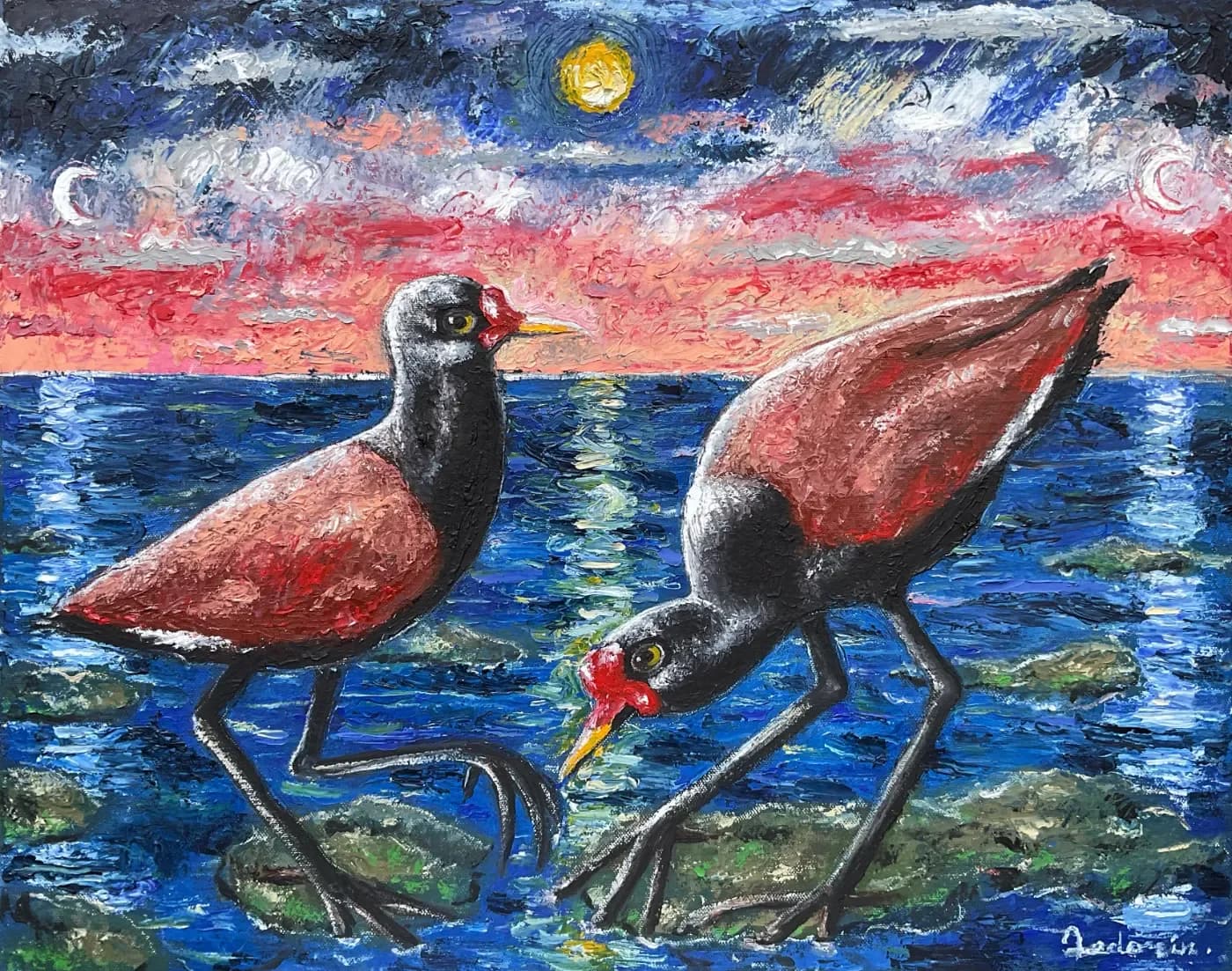 An Atypical Ritual | Creatures & Beasts Oil Painting — oil painting by Porfirii Fedorin