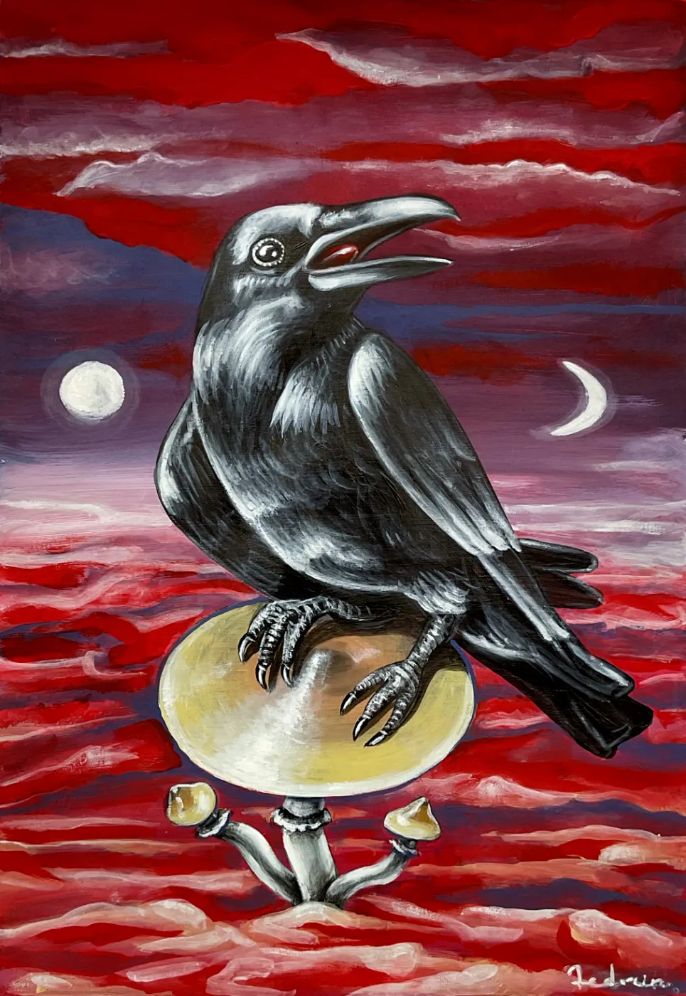 Asking for an Answer | Creatures & Beasts Oil Painting — oil painting by Porfirii Fedorin, 2025