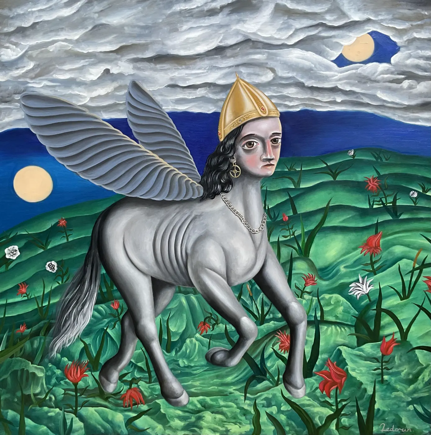 Buraq | Sacred & Mythological Oil Painting — oil painting by Porfirii Fedorin, 2024