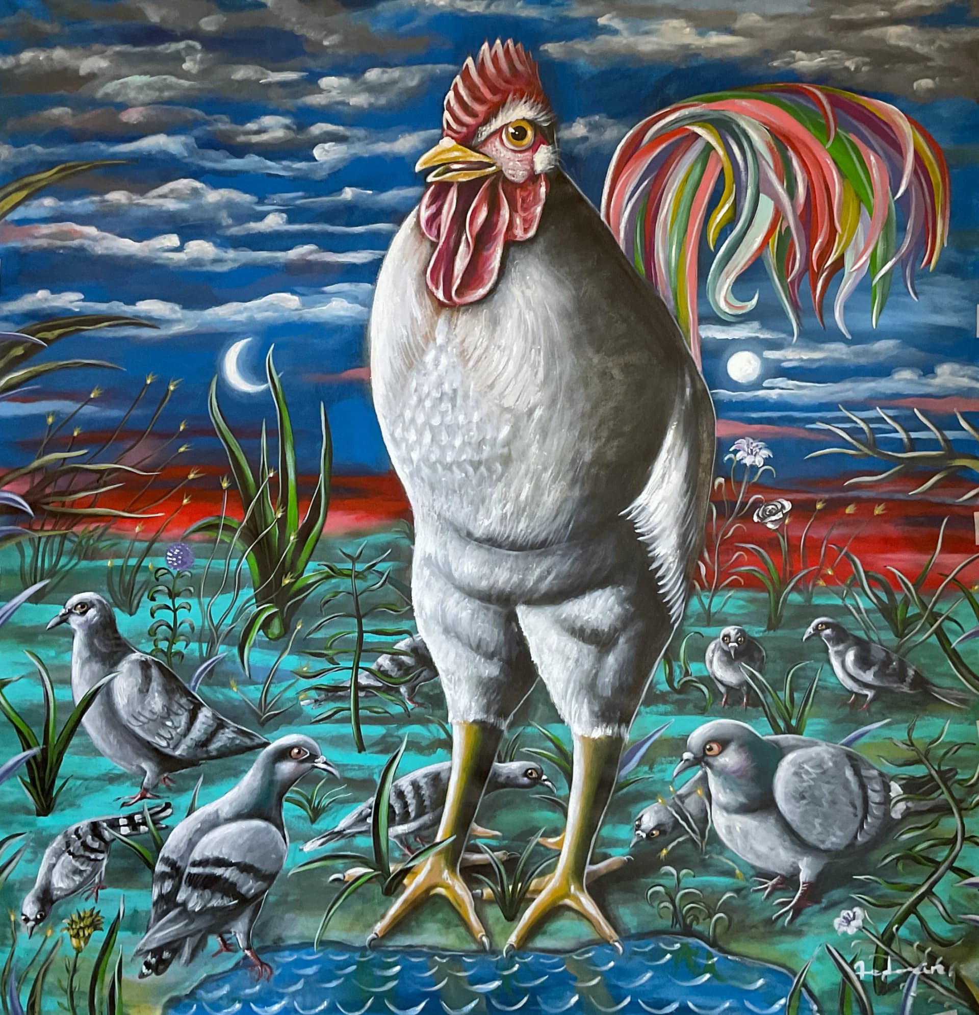 chief-dove-creatures-and-beasts-oil-painting