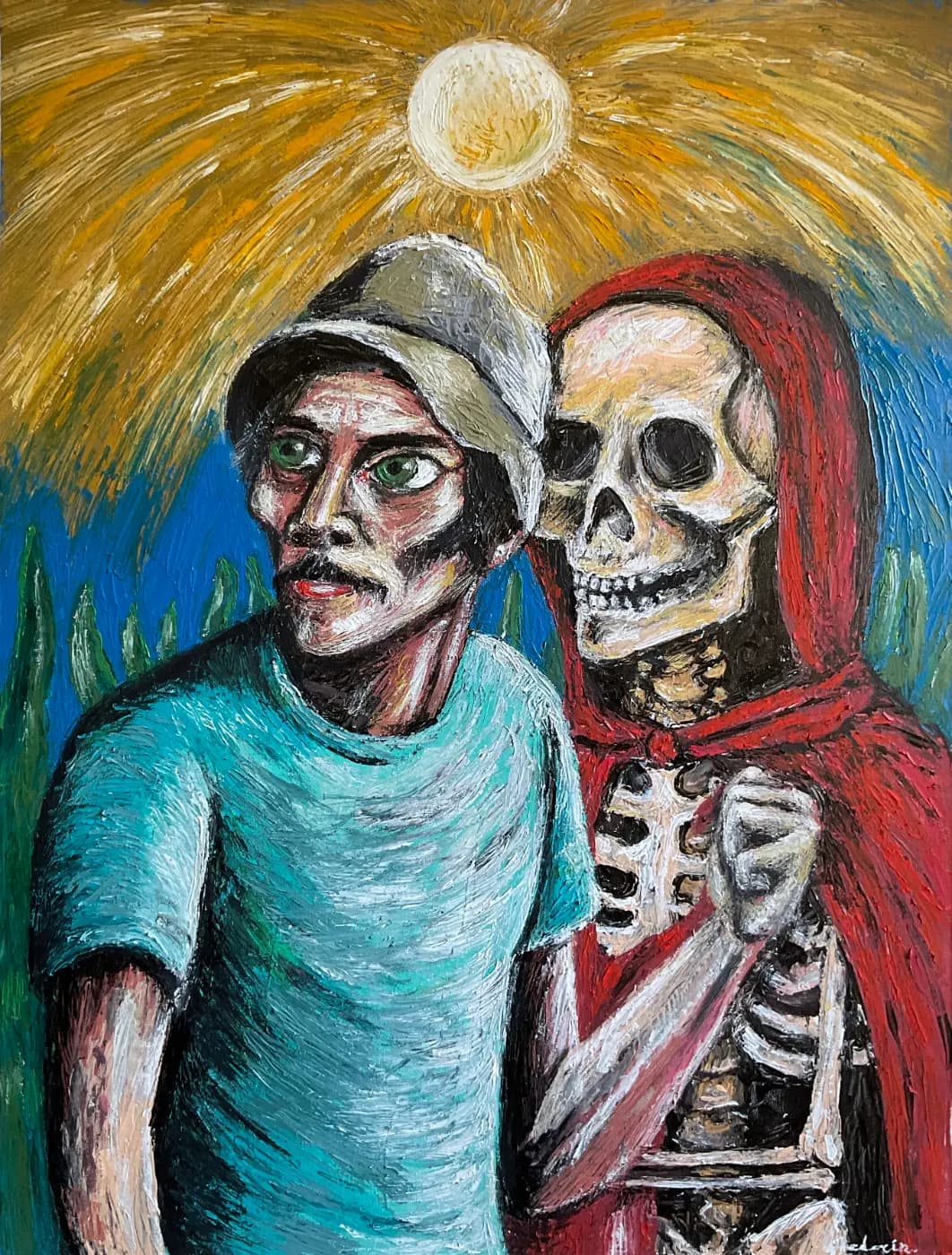 Don Ramon's Premonitions — oil painting by Porfirii Fedorin
