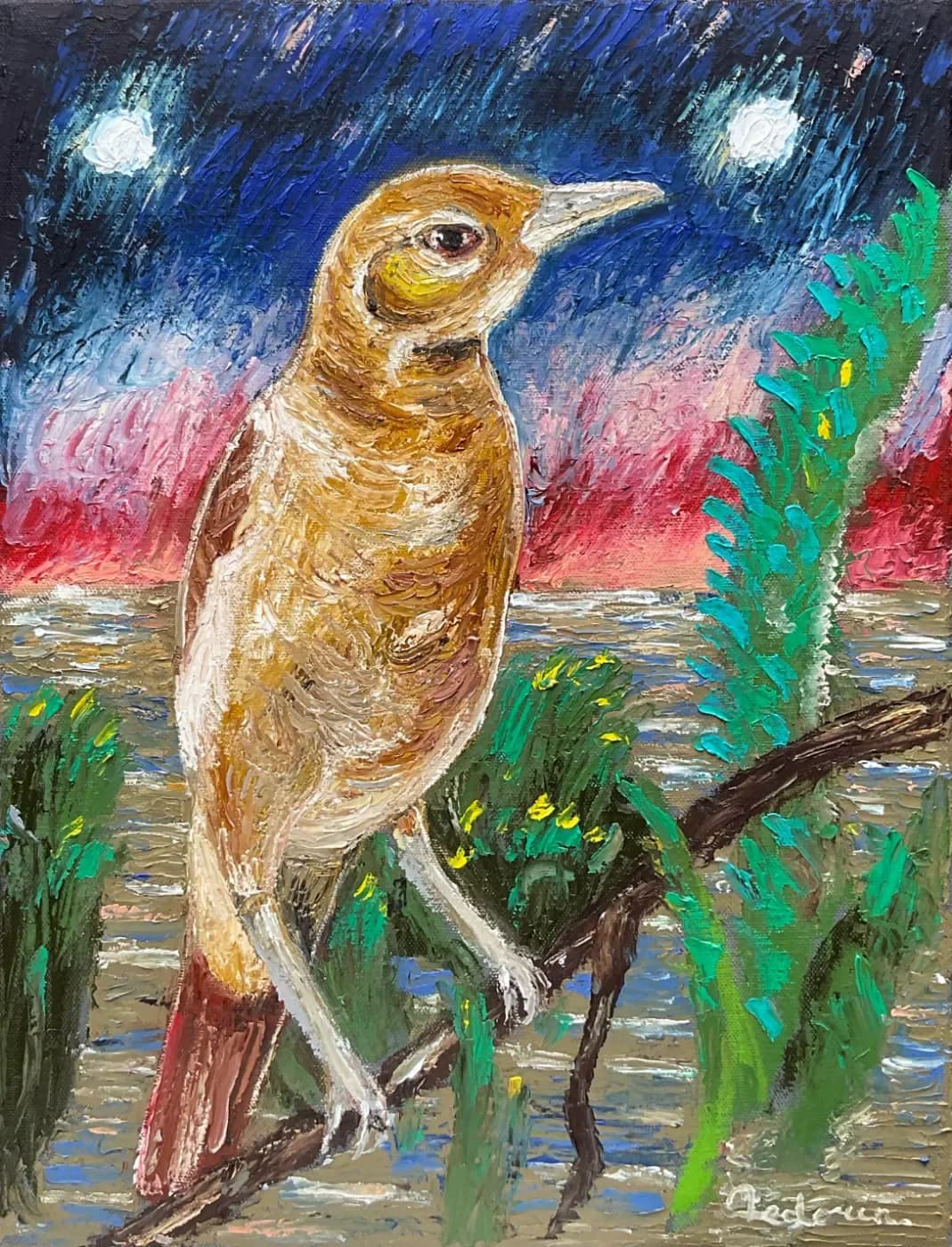 Echo over the Water — oil painting by Porfirii Fedorin, 2026