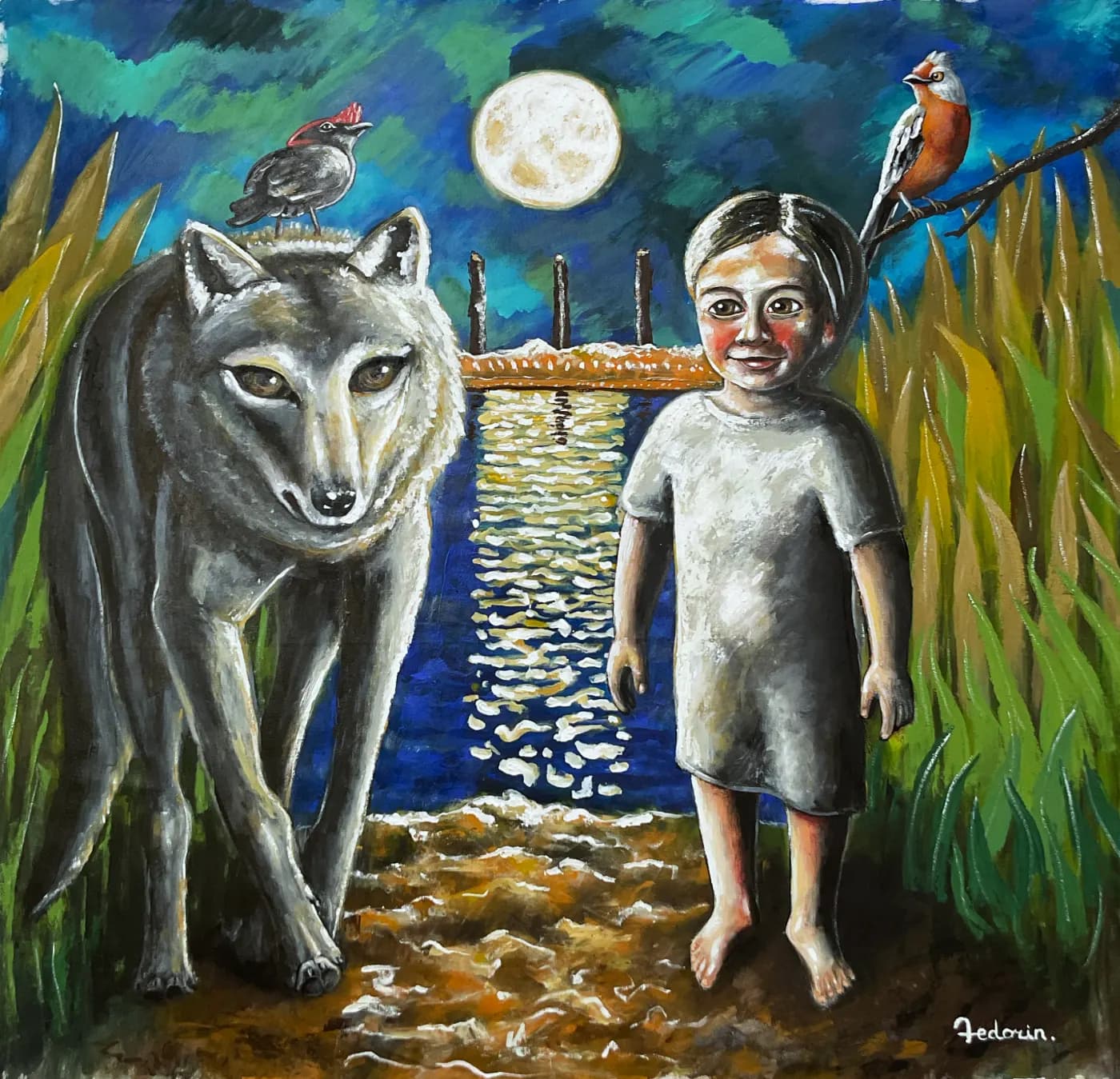 Emotional Delicacy | Creatures & Beasts Oil Painting — oil painting by Porfirii Fedorin, 2025