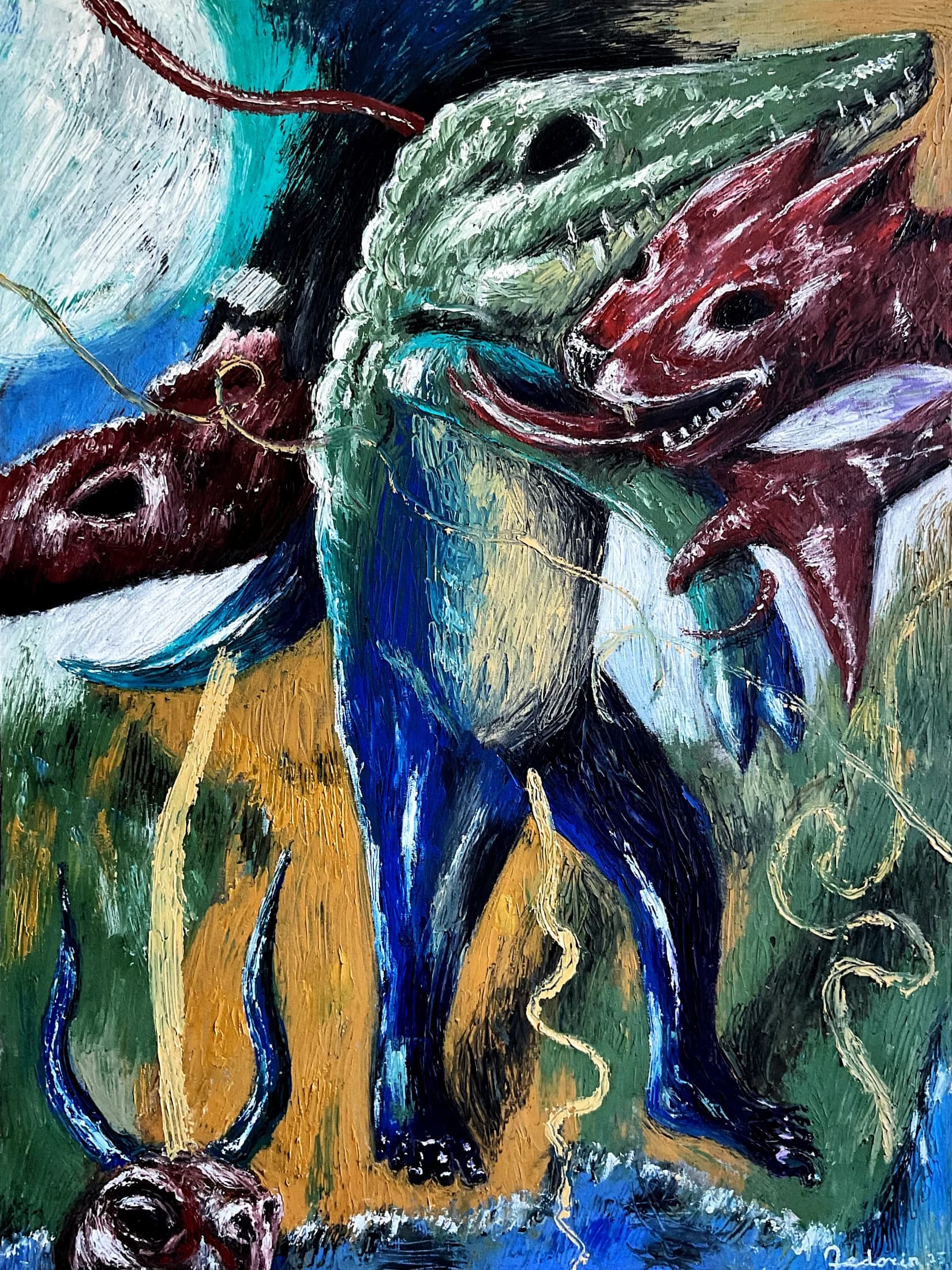 Hades | Sacred & Mythological Oil Painting — oil painting by Porfirii Fedorin, 2025