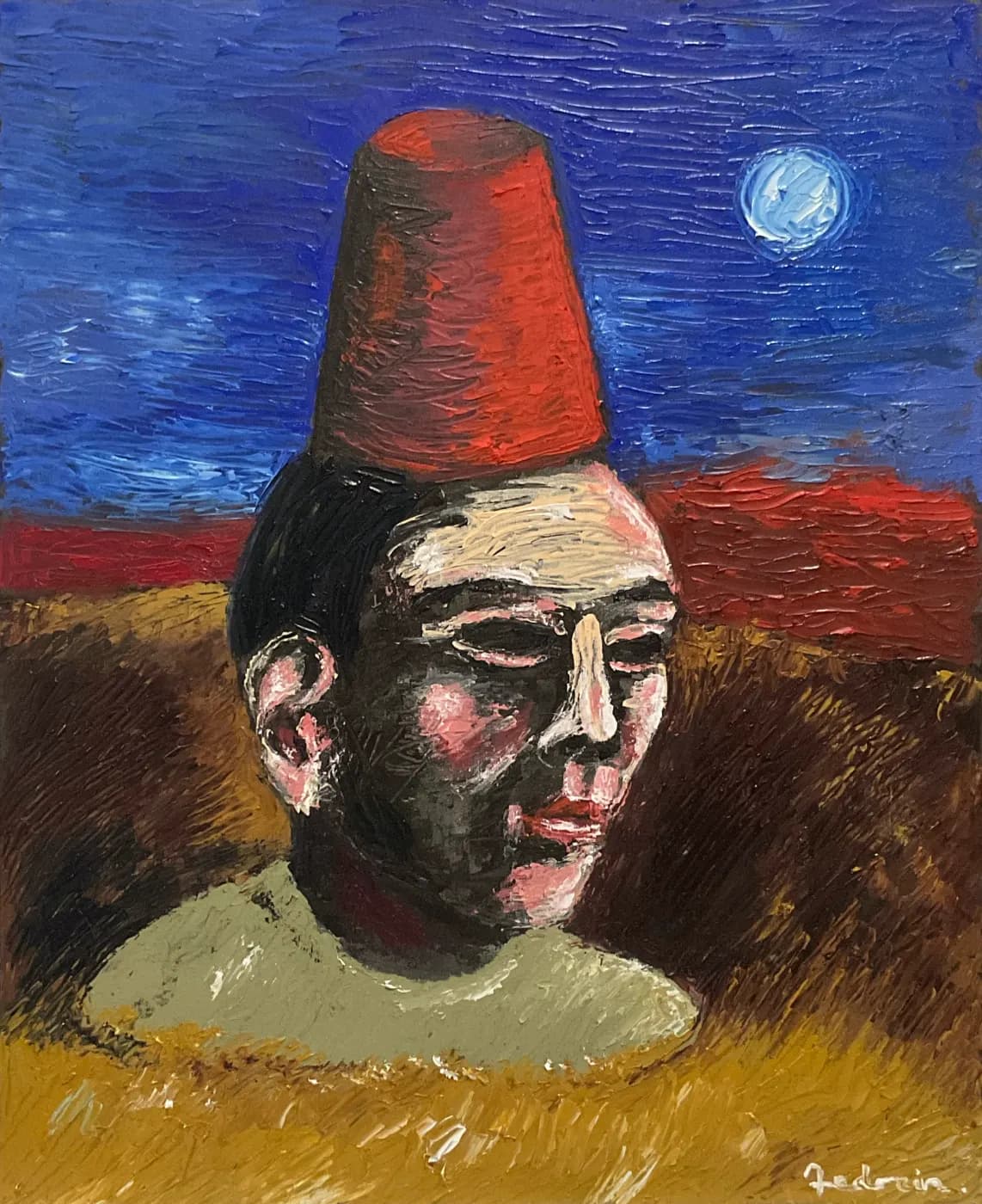 Hollow Thoughts | Sacred & Mythological Oil Painting — oil painting by Porfirii Fedorin, 2025