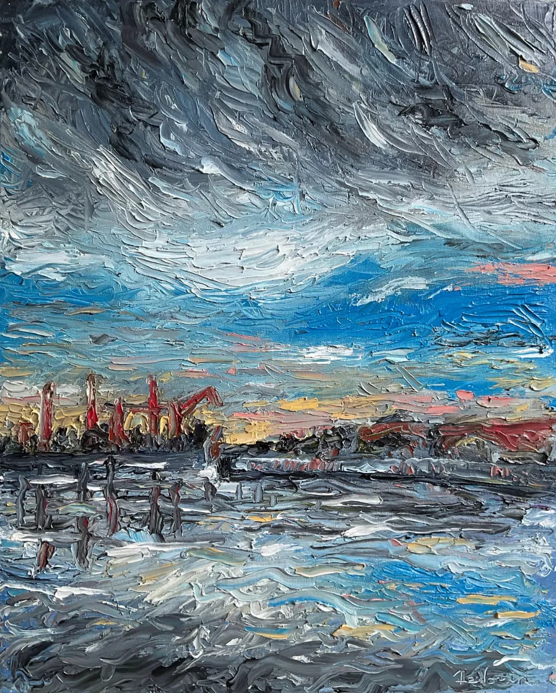 La Boca Neighborhood | Mystical Landscapes Oil Painting — oil painting by Porfirii Fedorin, 2025