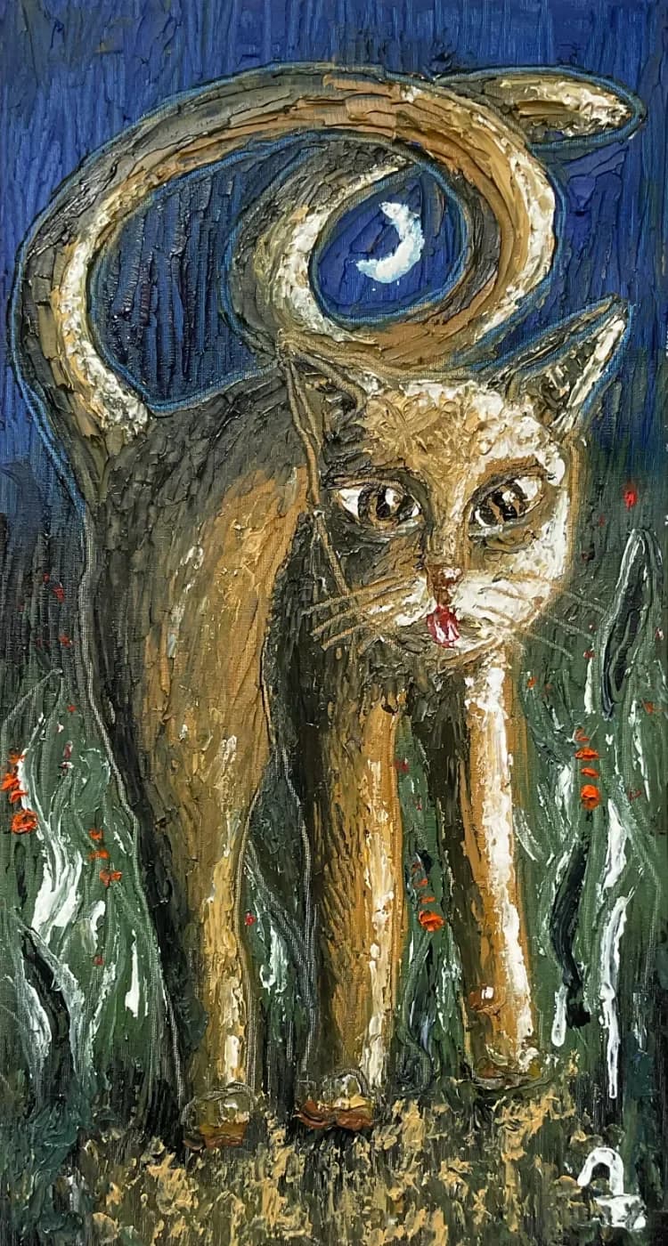 No Wind | Cats in Art Oil Painting — oil painting by Porfirii Fedorin, 2025