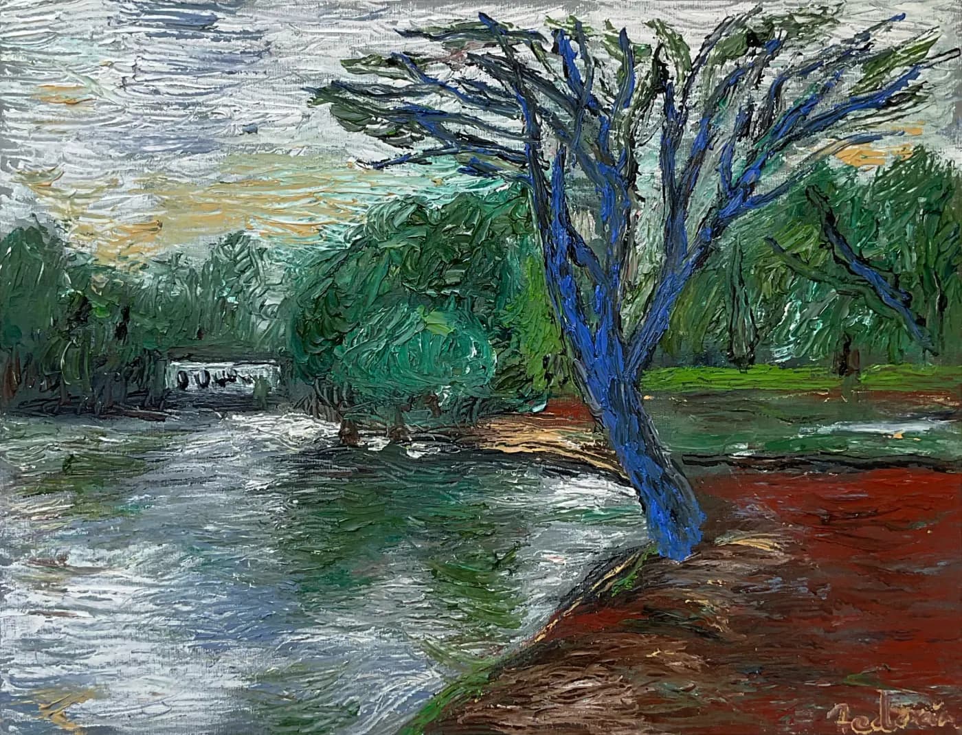 Park Landscape | Mystical Landscapes Oil Painting — oil painting by Porfirii Fedorin, 2025