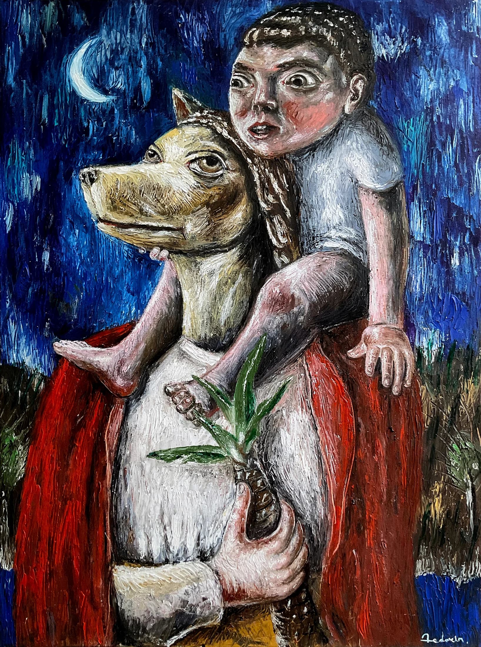 precious-burden-sacred-and-mythological-oil-painting
