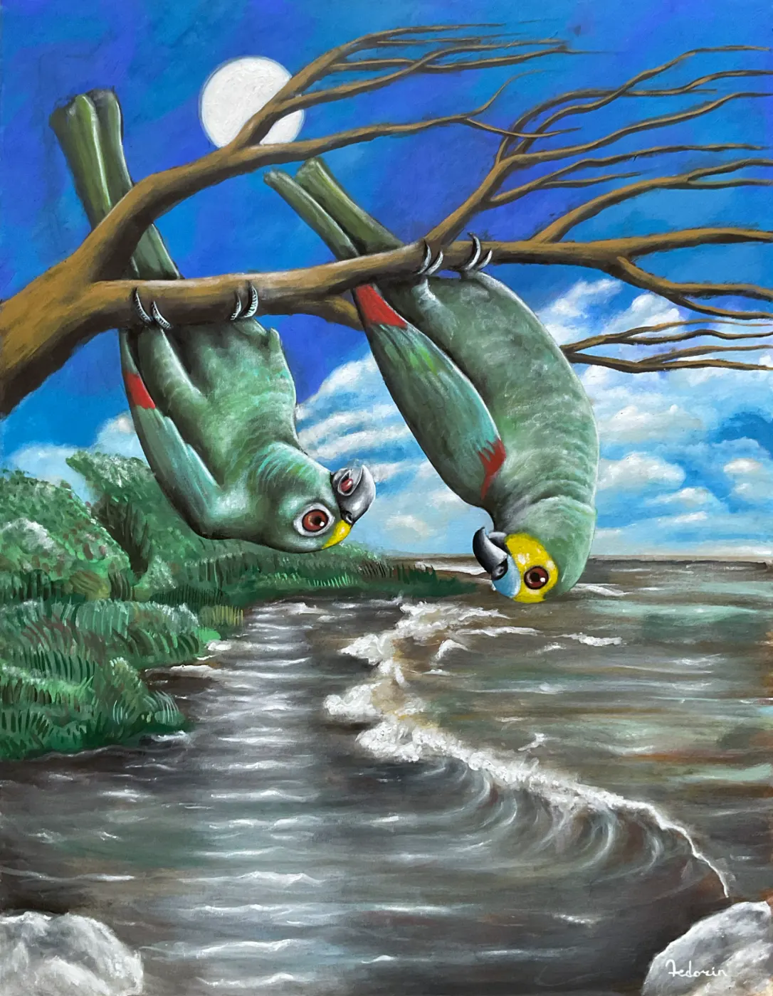 Responsible Conversation | Creatures & Beasts Oil Painting — oil painting by Porfirii Fedorin, 2025