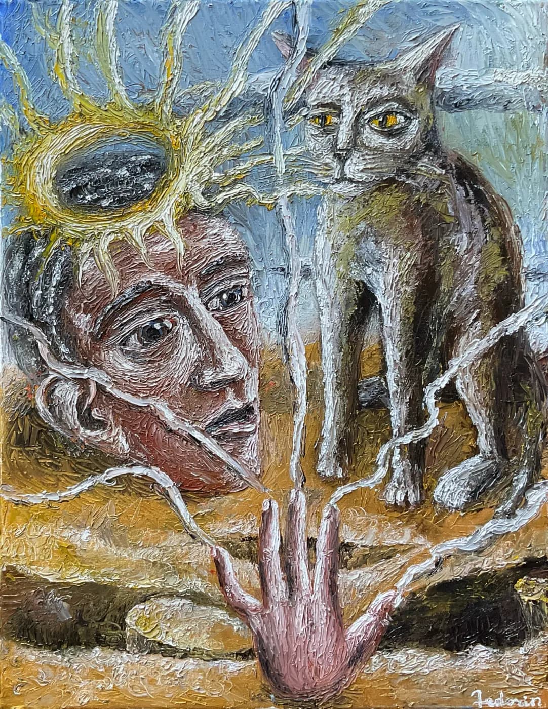 Sermon of Francis of Assisi — oil painting by Porfirii Fedorin, 2024