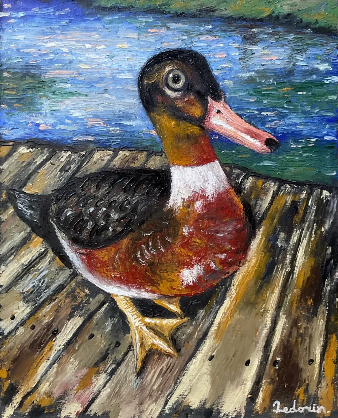 Silent Consent | Creatures & Beasts Oil Painting — oil painting by Porfirii Fedorin, 2026