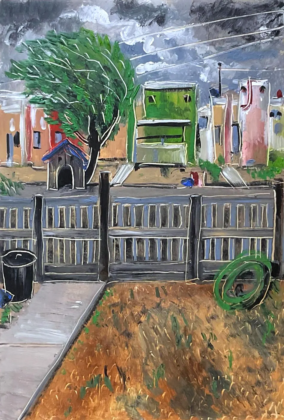 The Dogs Got Scared | Mystical Landscapes Oil Painting — oil painting by Porfirii Fedorin, 2024