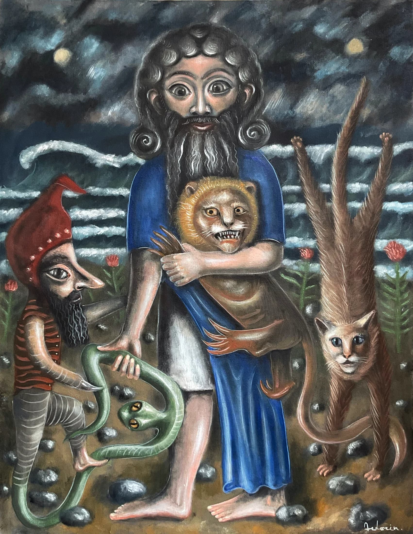 the-seventh-labor-of-gilgamesh-sacred-and-mythological-oil-painting