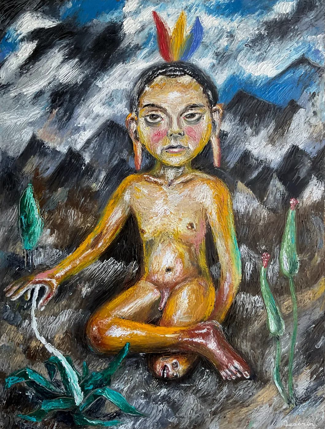 This Is Not Silphium | Sacred & Mythological Oil Painting — oil painting by Porfirii Fedorin, 2025