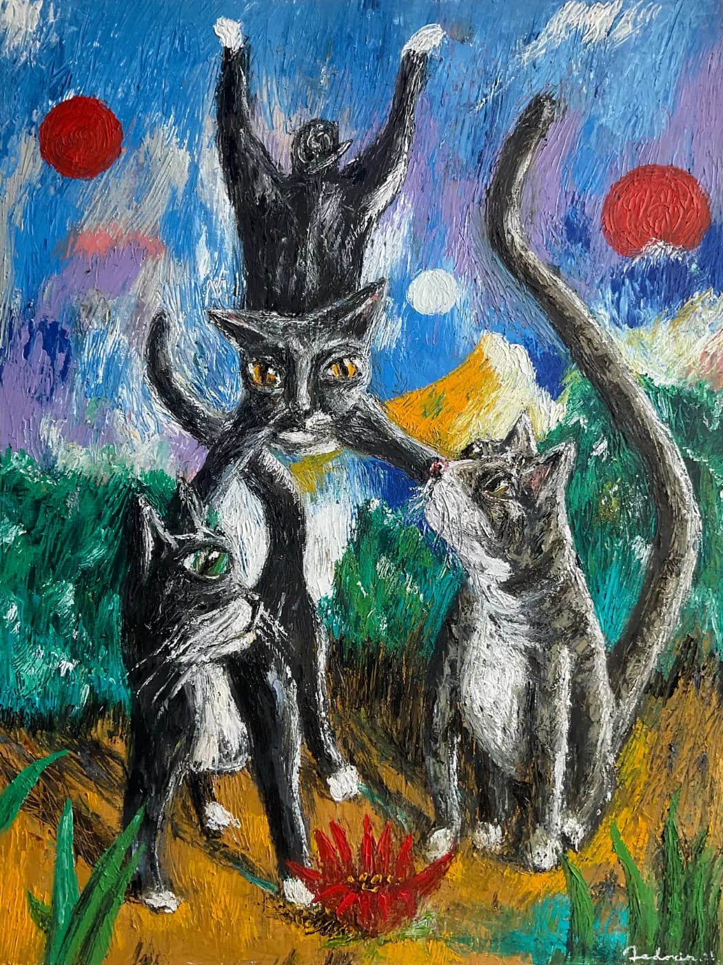 Trinity | Cats in Art Oil Painting — oil painting by Porfirii Fedorin, 2025